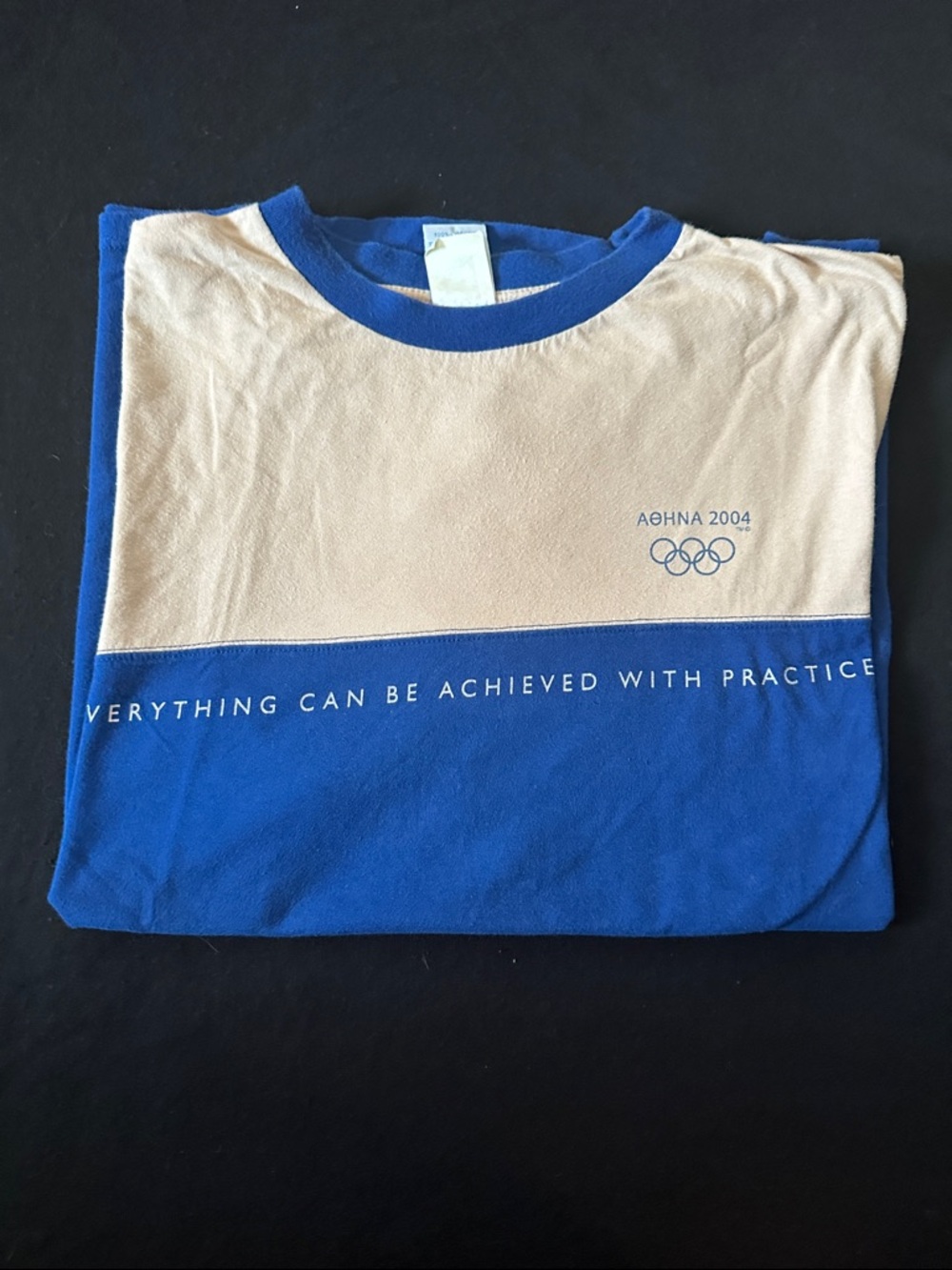 Athens 2004 Motivational Colorblock Crewneck - Blue/Cream